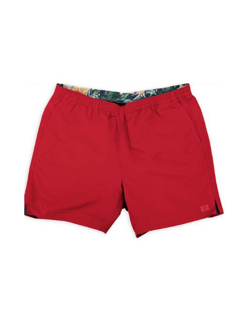 Solid Colour Swim Trunk - Red