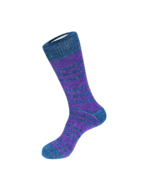 Triad Stripe Boot Sock - Purple