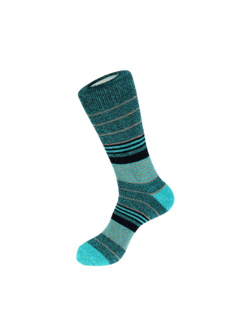 Sea Stripe Boot Sock - Teal