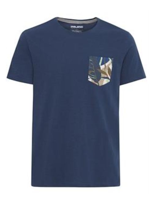 Floral Pocket T-Shirt - Navy