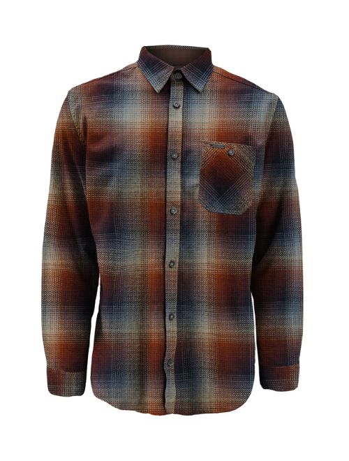 Light Cotton Flannel with Pocket - Rust