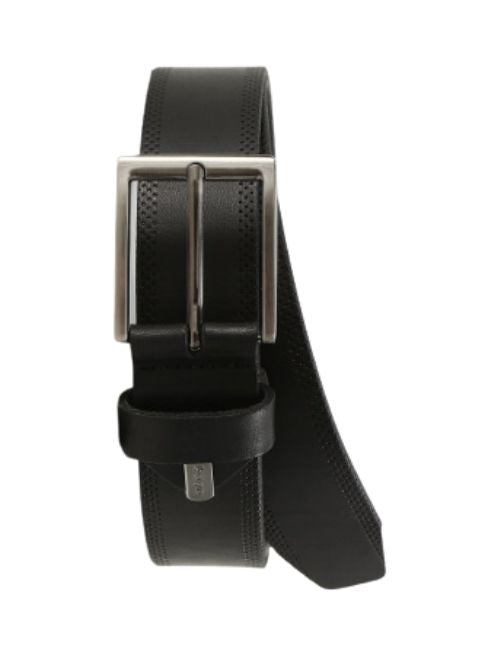 Embossed Edge Leather Belt