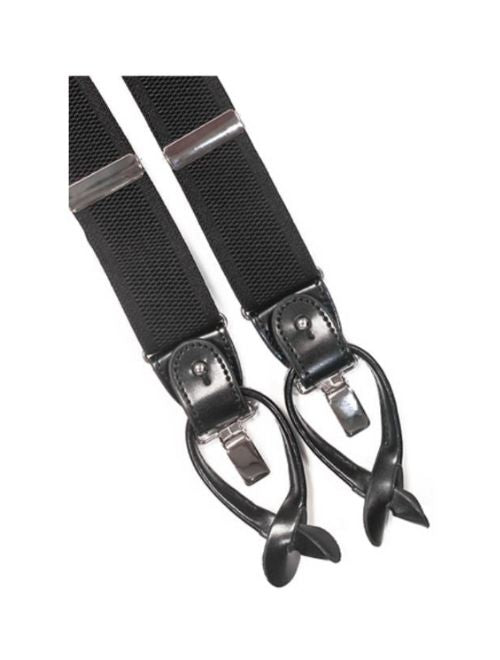 Black Convertible Suspenders 1.5"