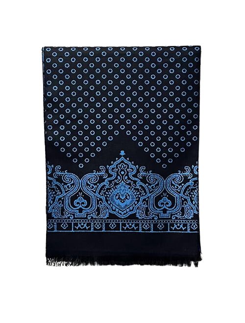Black and Blue Dot Scarf