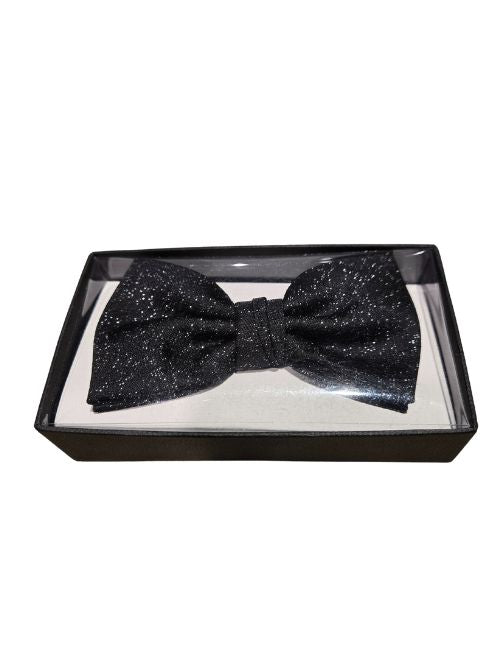 Shimmer Black Bow Tie