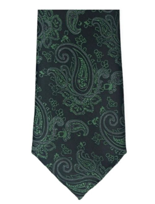 Paisley Silk Necktie - Emerald