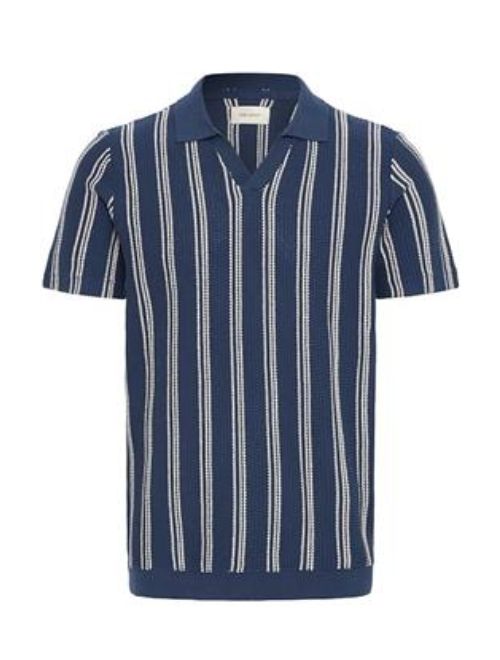 Striped Knit Pullover - Blue