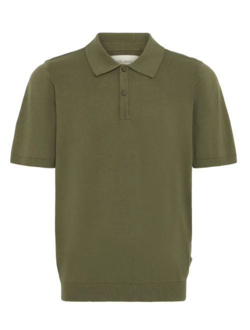 Solid Knit Polo - Olive