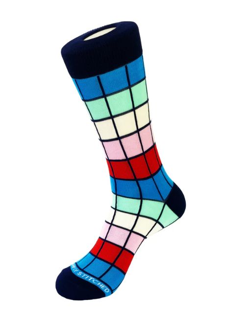 Multiverse Grid Crew Sock