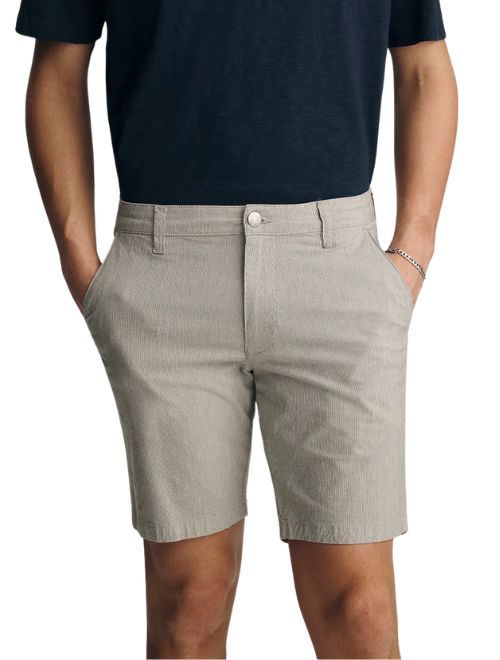 Tailored Chino Short - Beige Stripe