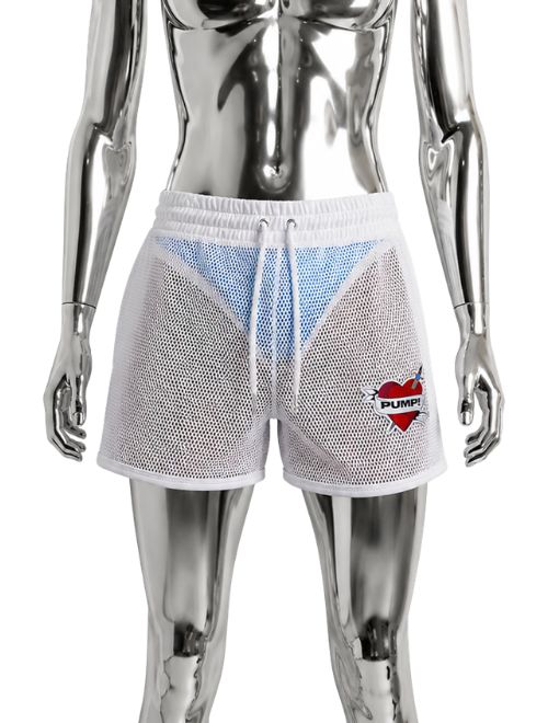 White Mesh Short