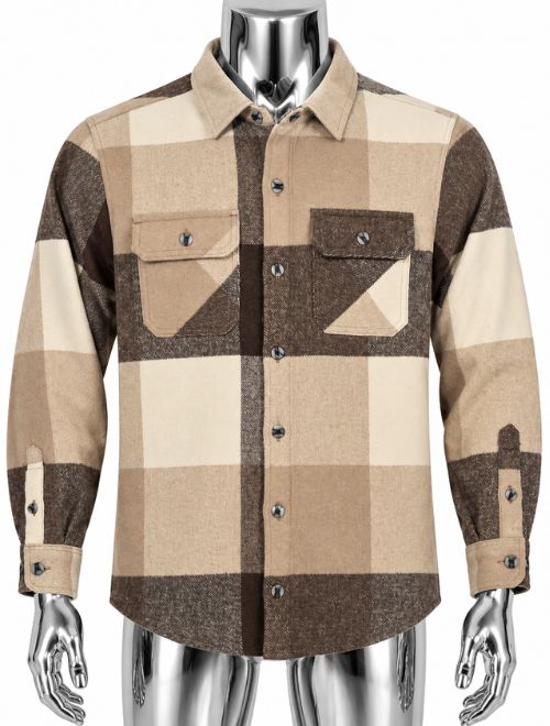 Plaid Shacket - Brown/Tan