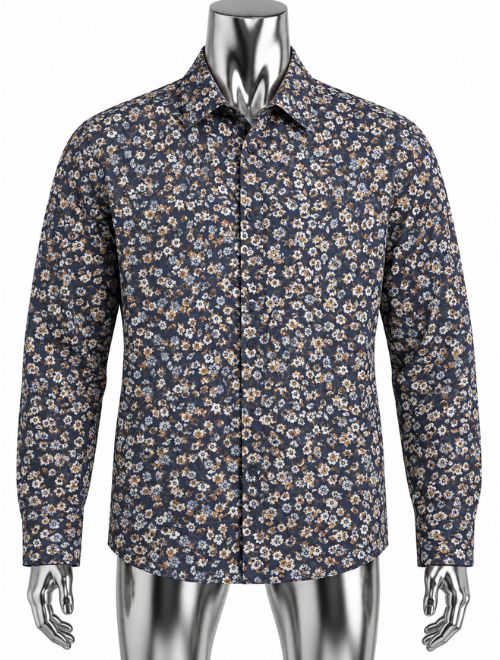 All Over Floral Print - Navy