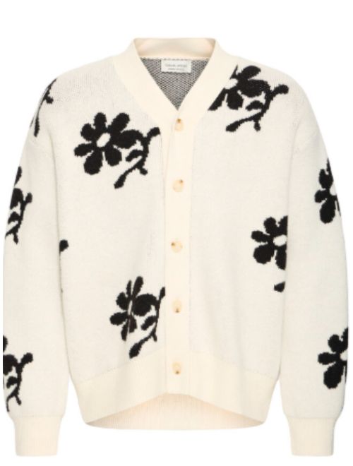 Floral Print Knit Cardigan