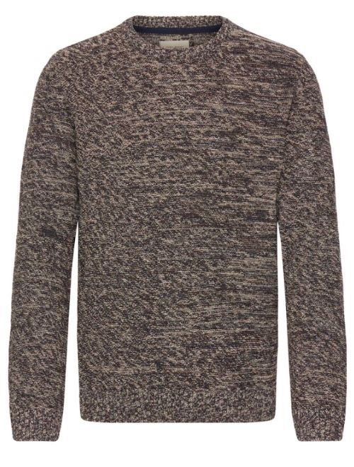 Cotton Blend Knit Pullover - Brown