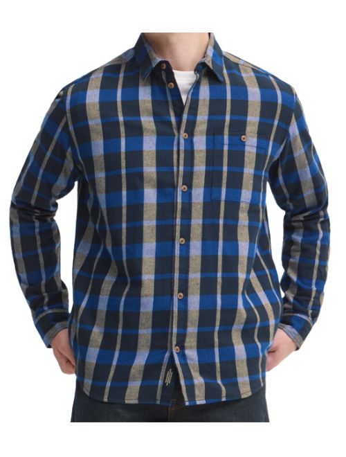 Cotton Plaid Long Sleeve - Blue