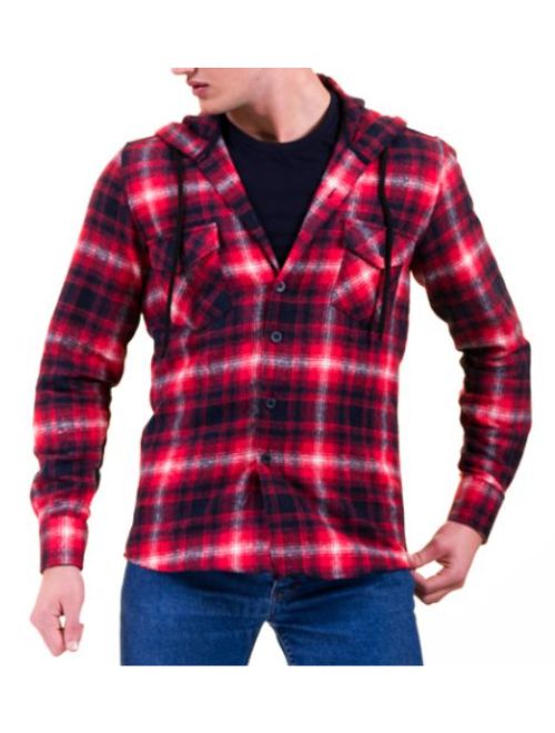 Red Plaid Hoodie