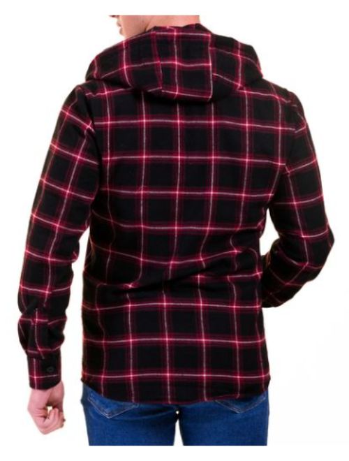 Black/Red Plaid Hoodie