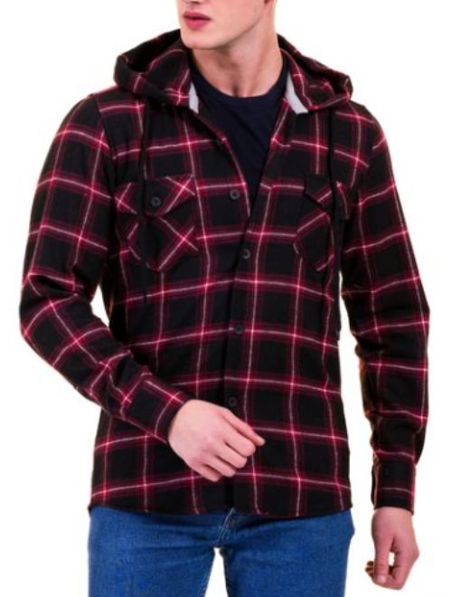 Black/Red Plaid Hoodie
