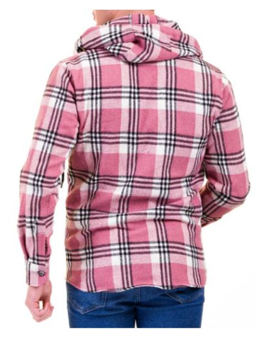 Pink Plaid Hoodie