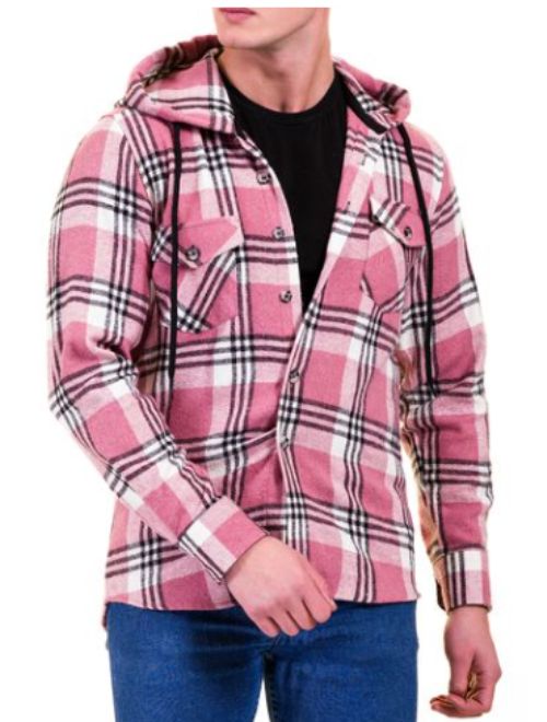 Pink Plaid Hoodie