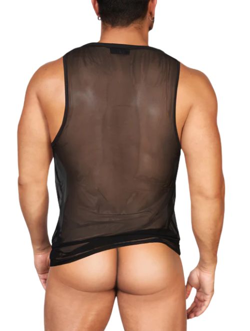 Sheer Tank Top - Black