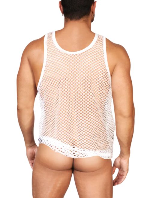 Wide Mesh Tank - White