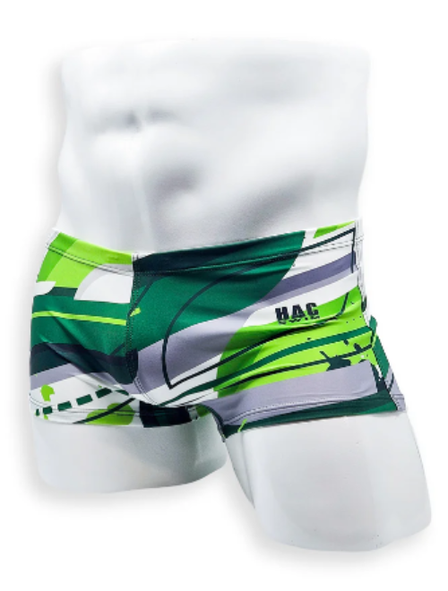 Box Cut Swim Trunk - Green Flash