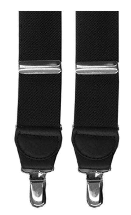Black Clip Suspenders 1.5"