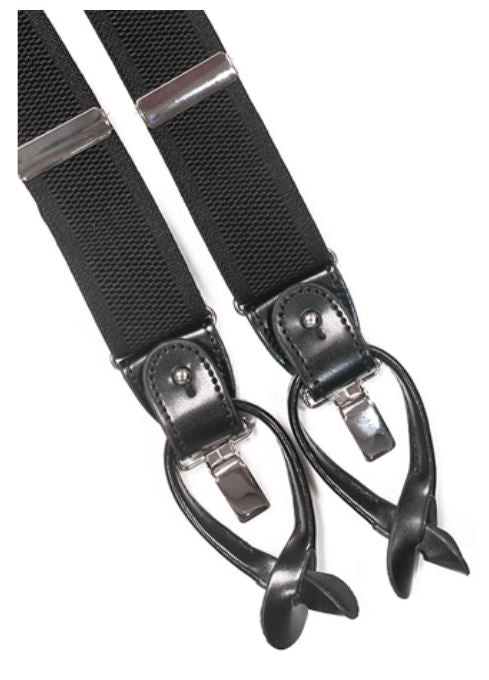 Black Convertible Suspenders 1.5"