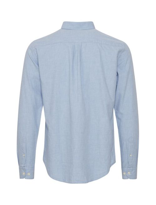 Solid Colour Long Sleeve Button Up - Light Blue