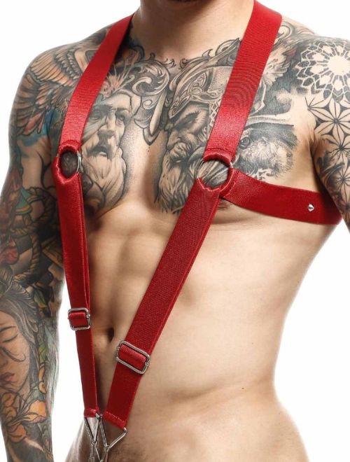 Crossback Harness with C Ring - Red