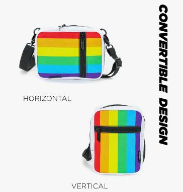 Rainbow Cross Body Bag - White