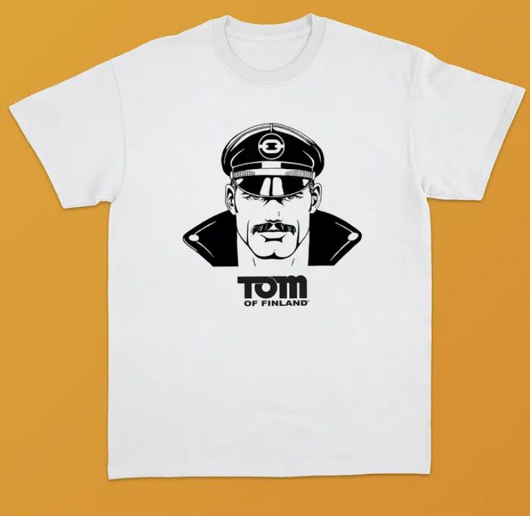 Tom of Finland Leather Dude White T-Shirt