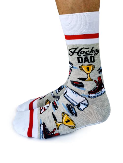 #1 Hockey Dad Crew Socks