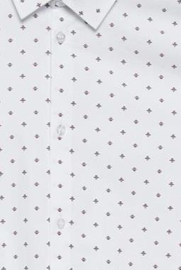 Bright White Mini Print Shirt