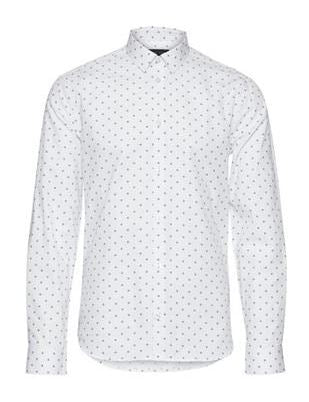 Bright White Mini Print Shirt