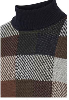 Jacquard Knit Patch Roll Neck