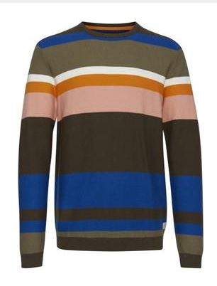 Wide Stripe Retro Cotton Sweater