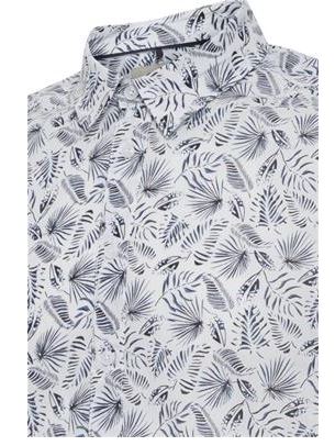 Blue Leaves Cotton Shirt