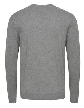 Solid Grey Colour Cotton Knit Pullover