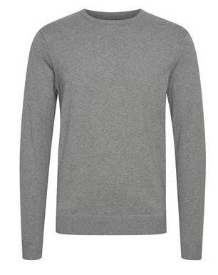Solid Grey Colour Cotton Knit Pullover