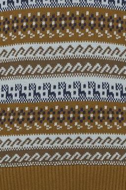 Graphic Stripe Cotton Knit Pullover