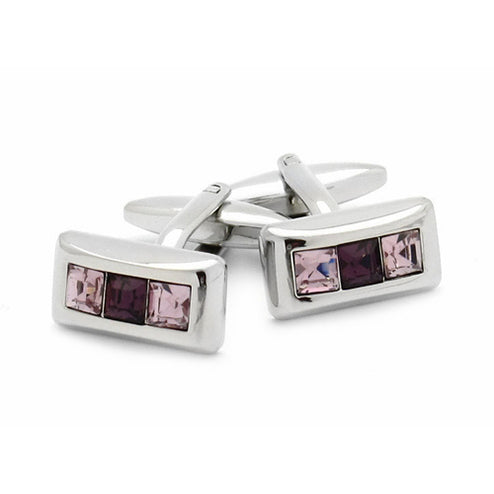 Shades of Pink Austrian Crystal Cufflinks