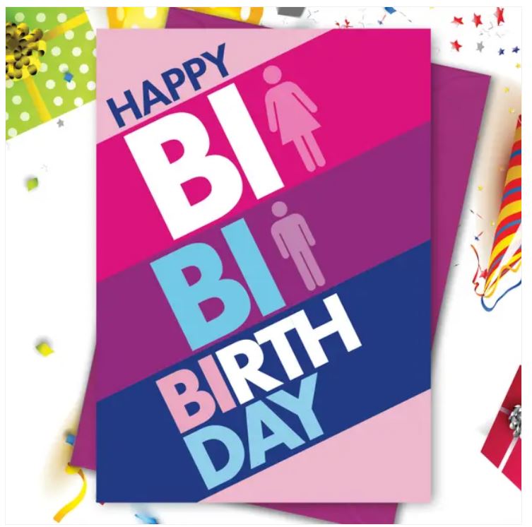 Happy Bi Birthday Greeting Card