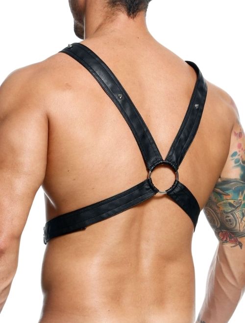 Crossback Harness with C Ring - Black