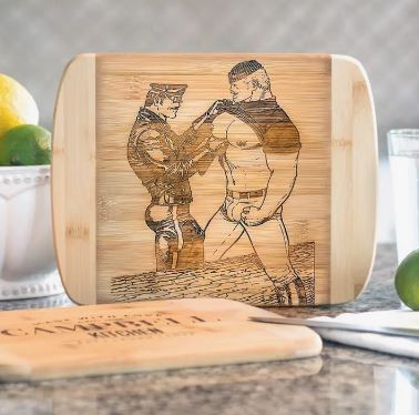 Tom of Finland Bamboo Cutting Board