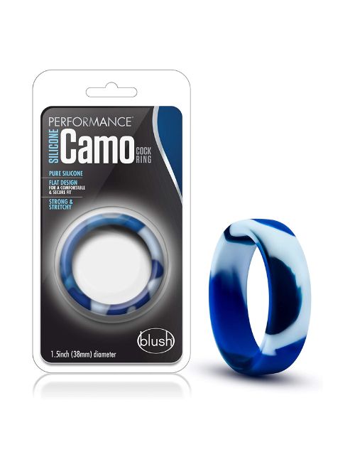 Blue Camo Silicone C Ring