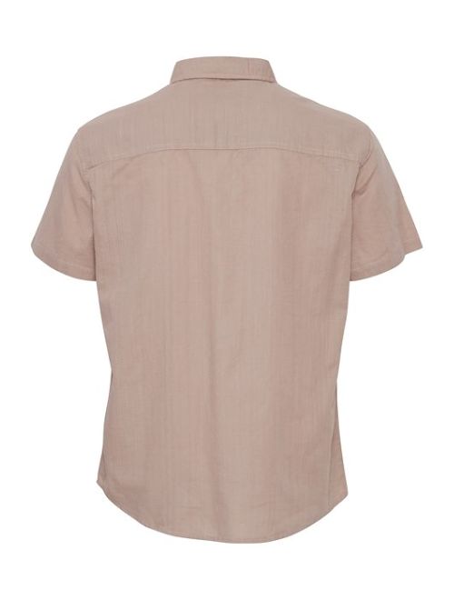 Linen/Cotton Stand Up Collar Shirt - Pink