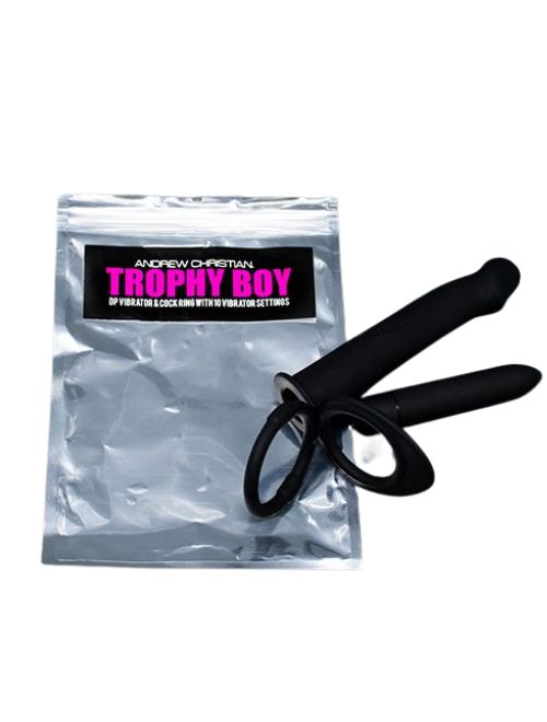 Trophy Boy DP Vibrator & Cock Ring